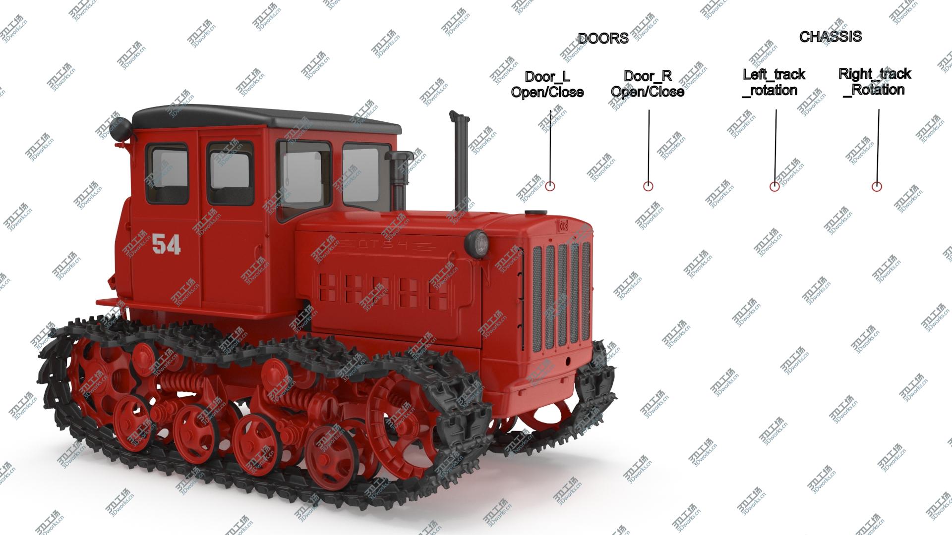 images/goods_img/202104093/Soviet Crawler Tractor DT54 Rigged model/3.jpg